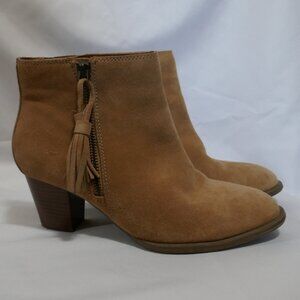 Vionic Womens Madeline Ankle Boot Side Zipper Almond Toe TVW5416 Brown Size 7